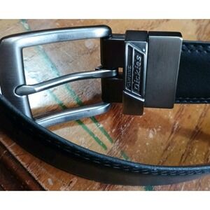 NWOT Dickies Leather Men's Belt Size 35/90 Reversible Brown Black Brushed Nickel